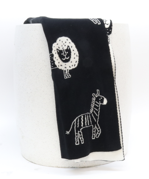 Alternative view of Cotton Zoo Throw